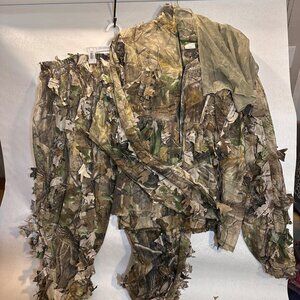 RealTree Ghillie 2x-3x Hunting Camouflage Leafy Suit Jacket Pants Set  Polyester